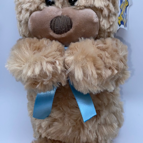 The Petting Zoo Fluffy Tan Plush Stuffed Bear 13” - Picture 9 of 12